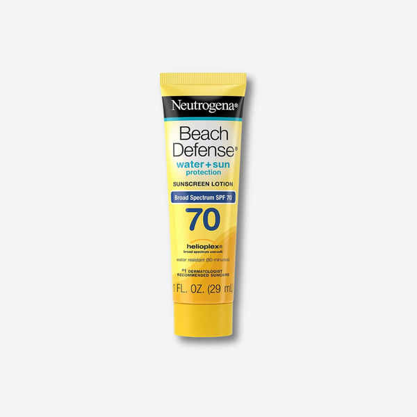 Beach Defense Water + Sun Protection Sunscreen Lotion Broad Spectrum SPF 70