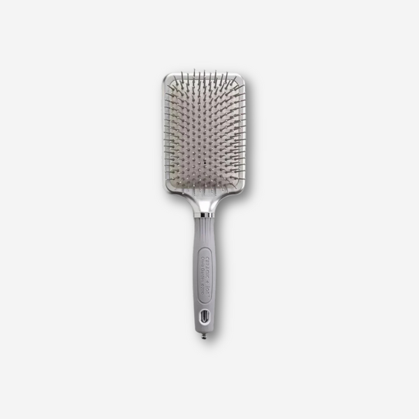 Ceramic + Ion Anti-Static Cushioned Rectangular Paddle Brush