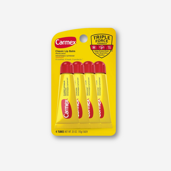 Carmex Classic Lip Balm Medicated Tube - Pack 4