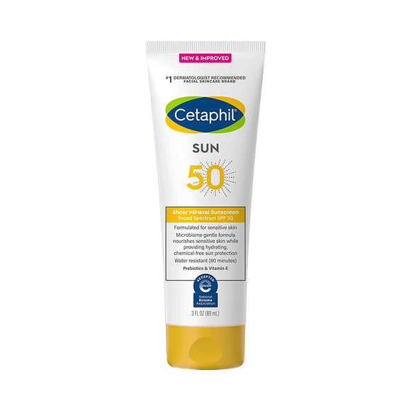 Cetaphil Sheer Mineral Sunscreen - SPF 50 - 3 fl oz