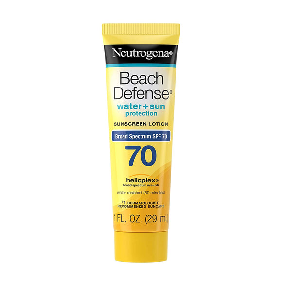 Beach Defense Water + Sun Protection Sunscreen Lotion Broad Spectrum SPF 70